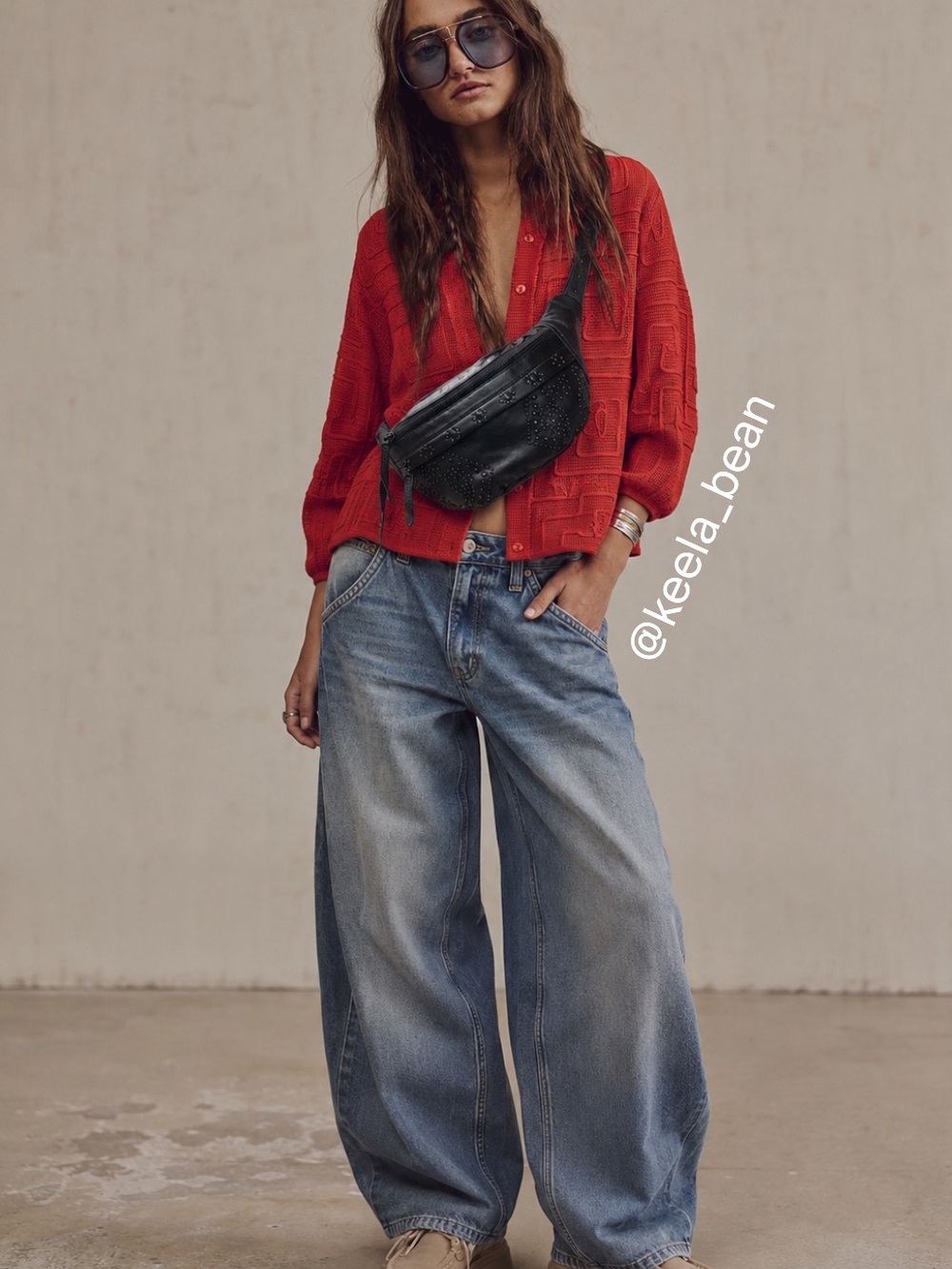 NWT Free People Ana Adorned Sling Bag
